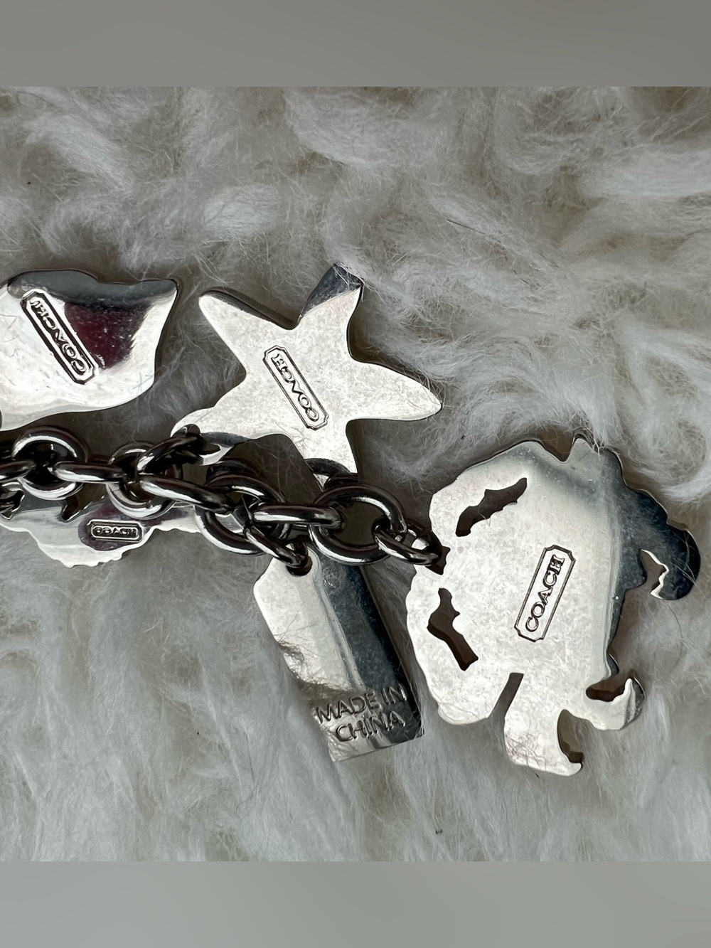 Coach VINTAGE Sea Life Cluster Charm Keychain - Picture 3 of 7